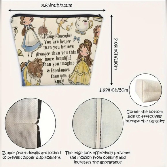 Beauty and the Beast Cosmetic Bag - Picture 5 of 5